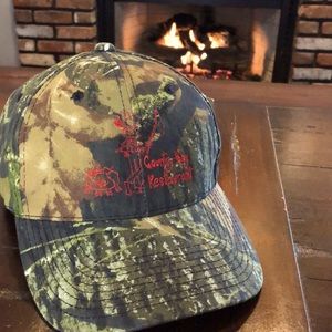 Mossy Oak Camouflage Adjustable Hat feat. Country Boy Restaurant Leipers Fork TN